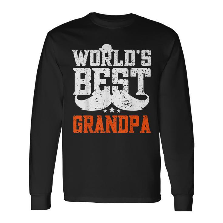 Worlds Best Grandpa Grandpa Long Sleeve T-Shirt Gifts ideas