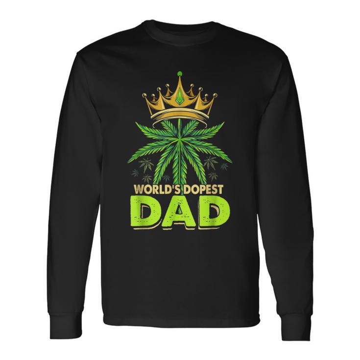 Funny Weed Dad T-Shirt – World's Dopest Dad Graphic Tee For Men | Comfort Cotton Crewneck