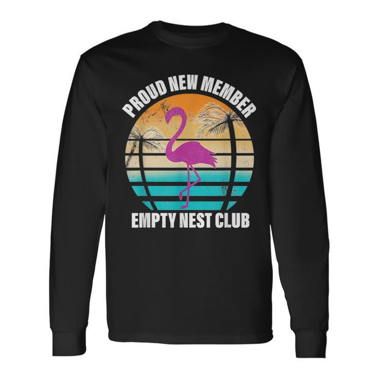 Worn Style Empty Nest Club For Parents Empty Nesters Long Sleeve T-Shirt