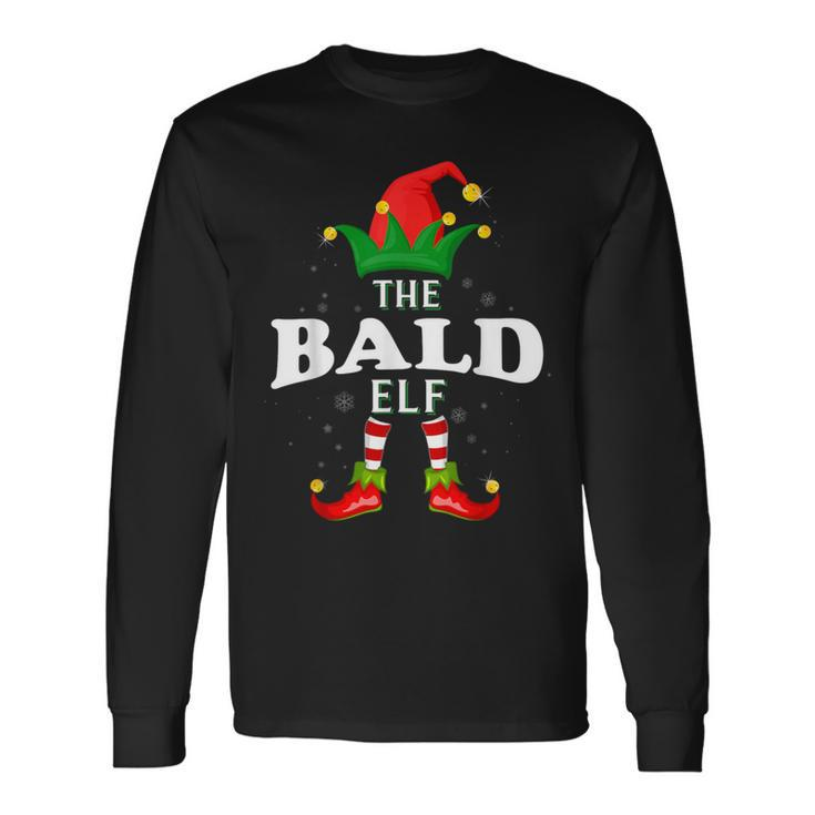 Xmas Bald Elf Family Matching Christmas Pajama Long Sleeve T-Shirt