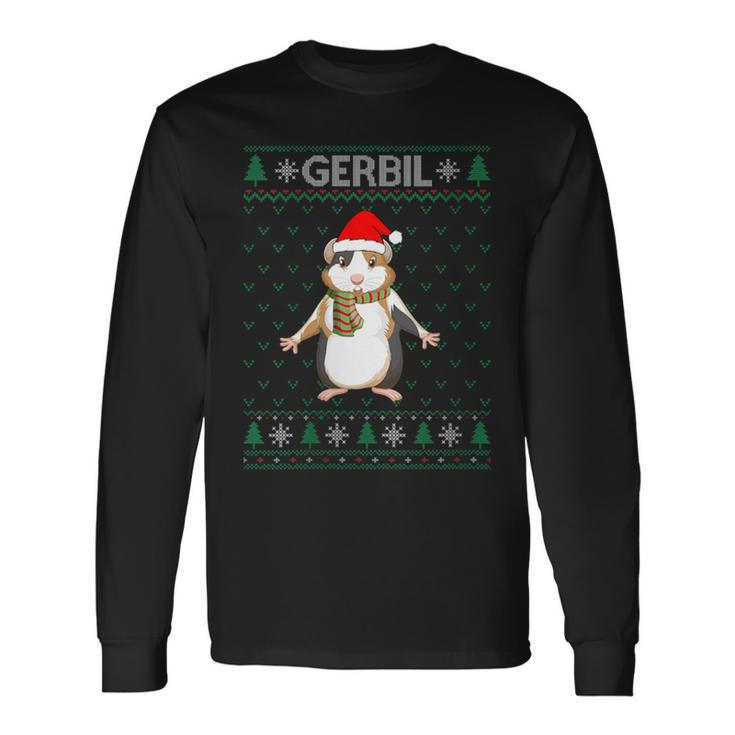 Xmas Gerbil  Ugly Christmas Sweater Party Long Sleeve T-Shirt