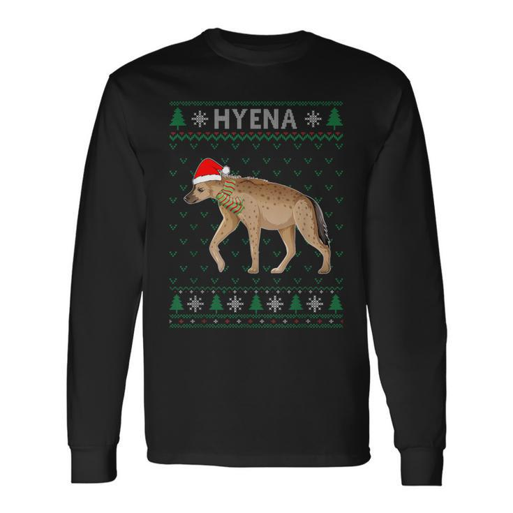 Xmas Hyena  Ugly Christmas Sweater Party Long Sleeve T-Shirt