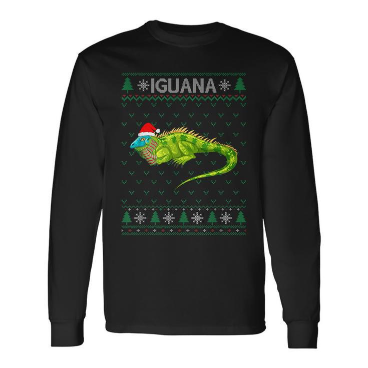 Xmas Iguana  Ugly Christmas Sweater Party Long Sleeve T-Shirt