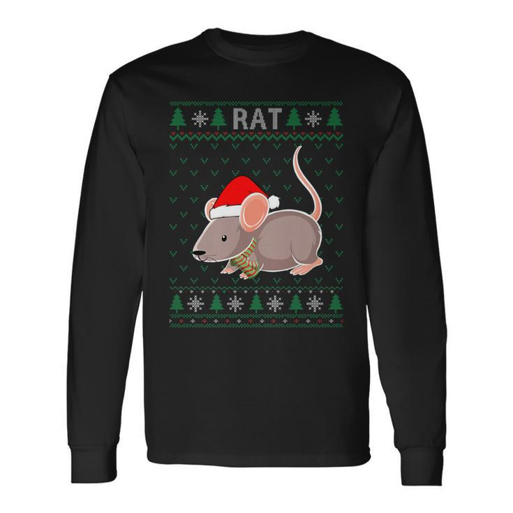 Xmas Rat  Ugly Christmas Sweater Party Long Sleeve T-Shirt