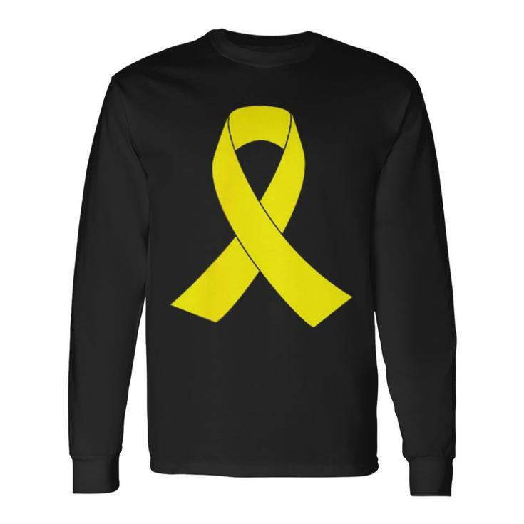 Yellow Ribbon Sarcoma Bone Cancer Awareness Long Sleeve T-Shirt T-Shirt
