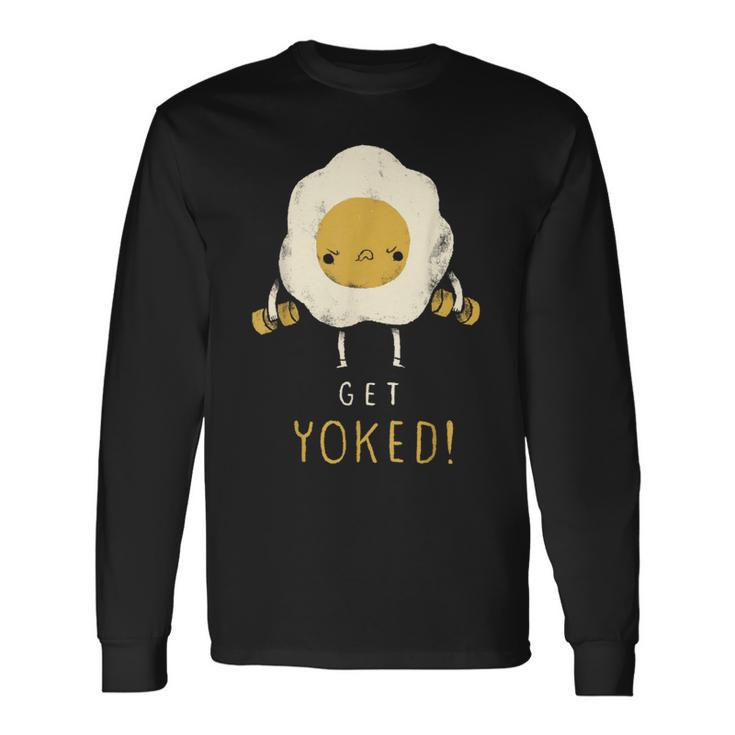 Get Yoked Yoked Egg Gym Gym Training Long Sleeve T-Shirt