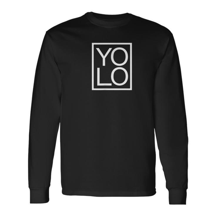 Yolo Novelty Graphic You Only Live Once Typography Long Sleeve T-Shirt