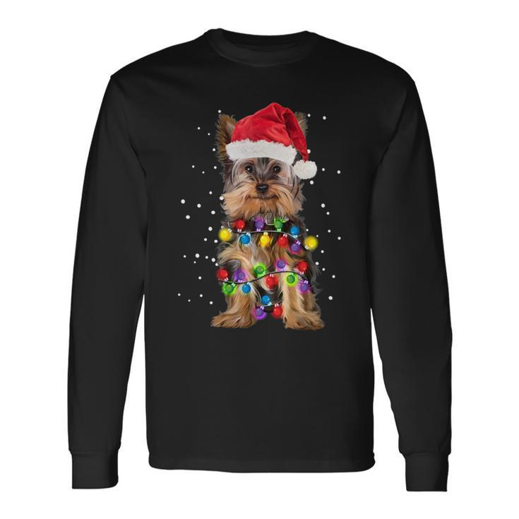 Yorkie Christmas Yorkie Dog Xmas Long Sleeve T-Shirt