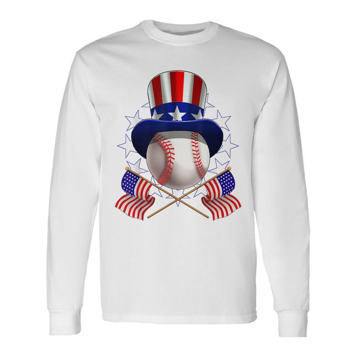 4Th Of July American Baseball Uncle Sam Hat Long Sleeve T-Shirt T-Shirt