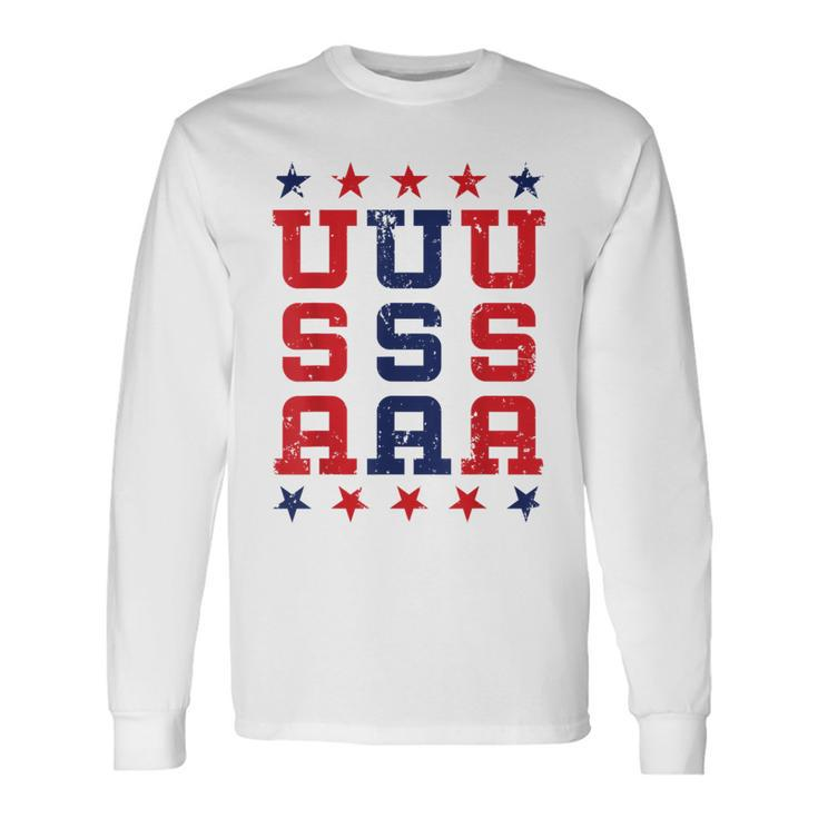 4Th Of July Celebration Independence America Flag Vintage Long Sleeve T-Shirt Gifts ideas