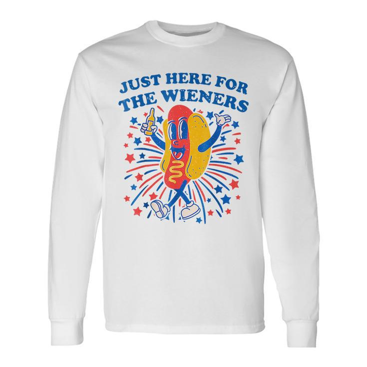 4Th Of July Hot Dog Im Just Here For Wieners Long Sleeve T-Shirt Gifts ideas