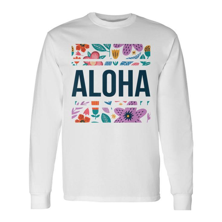 Aloha Beaches Hawaii Hawaiian Long Sleeve T-Shirt