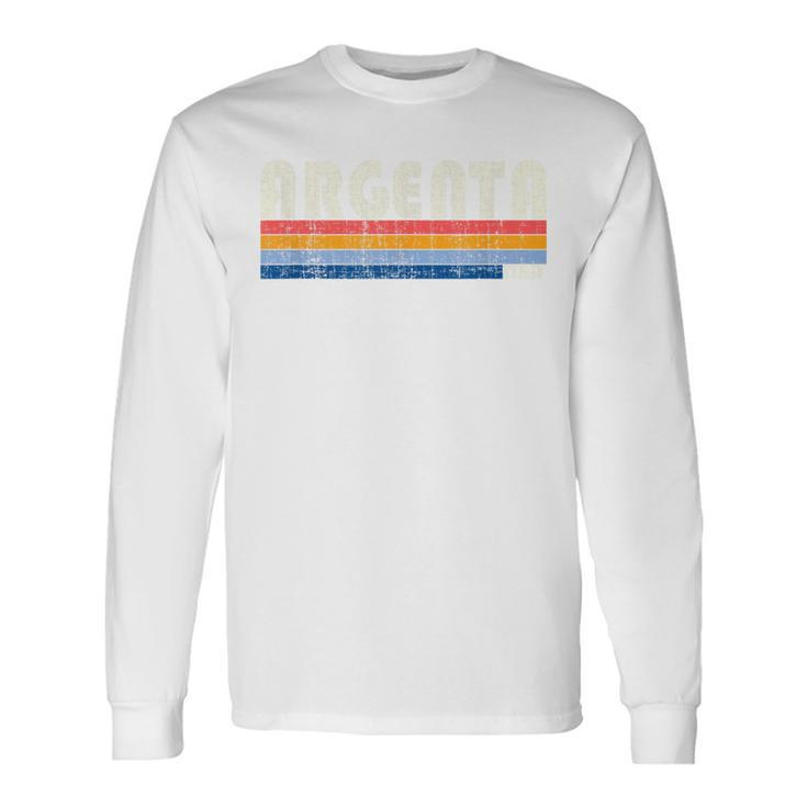 Argenta Italy Retro 70S 80S Style Long Sleeve T-Shirt