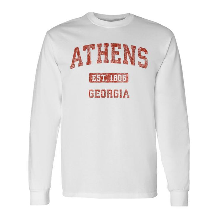 Athens Georgia Vintage Athletic Sports Long Sleeve T-Shirt