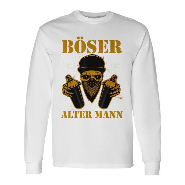 Bad Old Man Gangster Spray Cans Long Sleeve T-Shirt T-Shirt