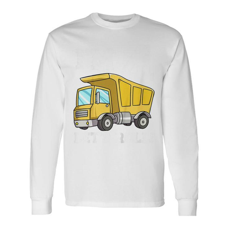 Birthday Boy 4 Four Construction Truck 4Th Birthday Toddler Long Sleeve T-Shirt