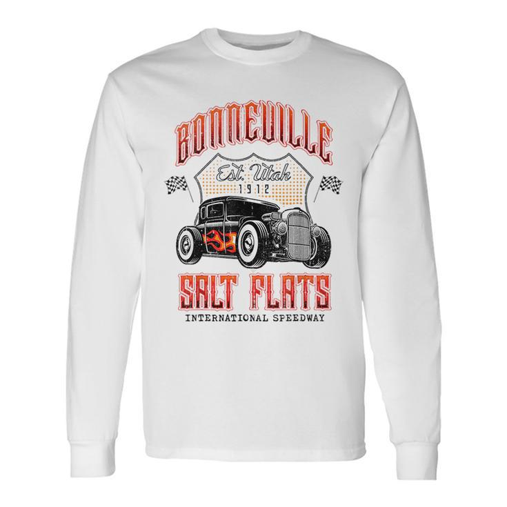 Bonneville Salt Flats Vintage Retro Hot Rod Race Car Salt Long Sleeve T-Shirt T-Shirt