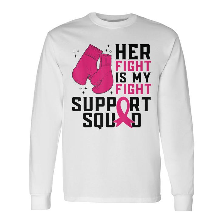 Breast Cancer Awareness Husband Support Squad Long Sleeve T-Shirt