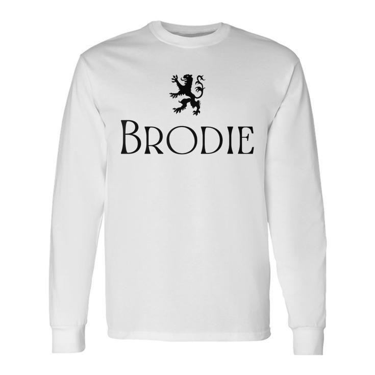 Brodie Clan Scottish Name Scotland Heraldry Long Sleeve T Shirt T