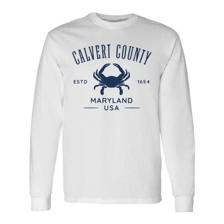 Calvert County Maryland Usa Crab Long Sleeve T-Shirt