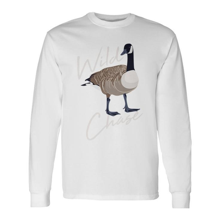 Canadian Goose Wild Goose Chase Cute Bird Hunter Long Sleeve T-Shirt