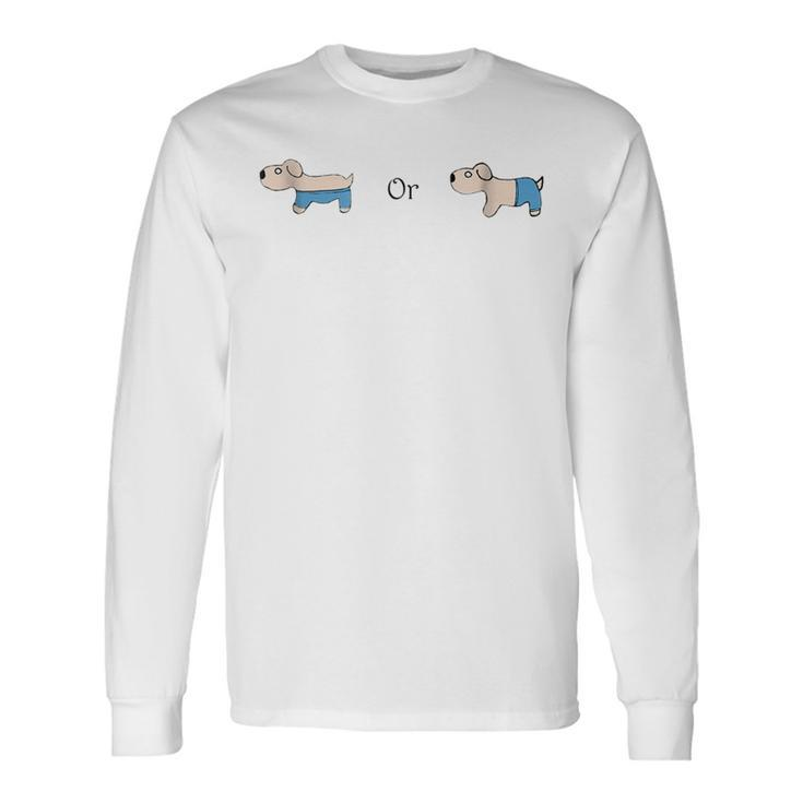Cartoon Doodle Dog Pants Long Sleeve T-Shirt T-Shirt