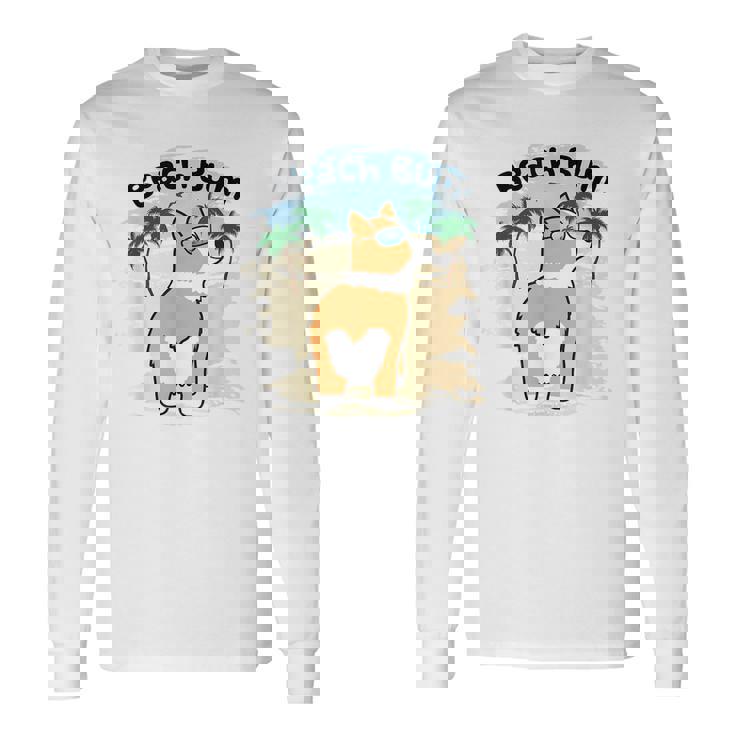 Corgi Dog Beach Bum Long Sleeve T-Shirt T-Shirt