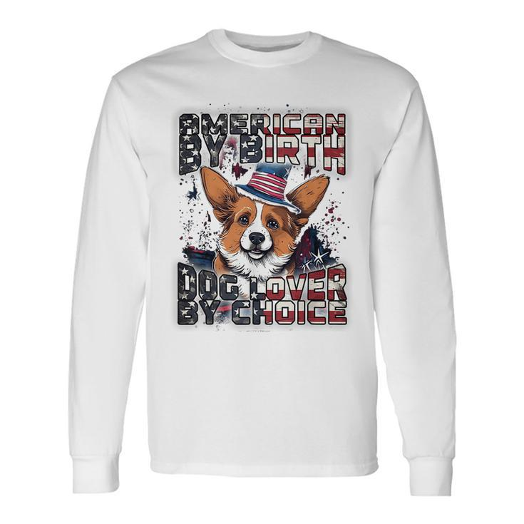 Corgi Dog Lover Patriotic 4Th Of July Long Sleeve T-Shirt