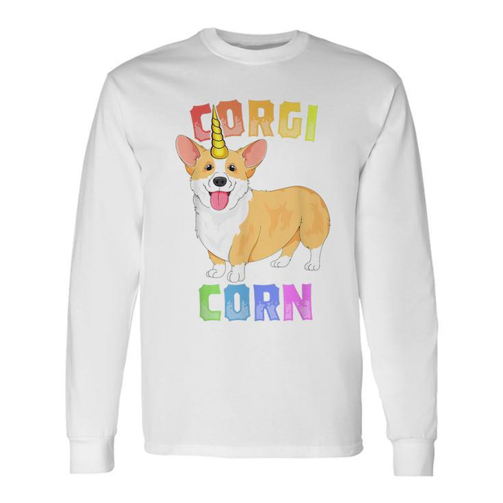 Corgi For Girls Corgicorn Unicorn Unicorg Dog Long Sleeve T-Shirt T-Shirt