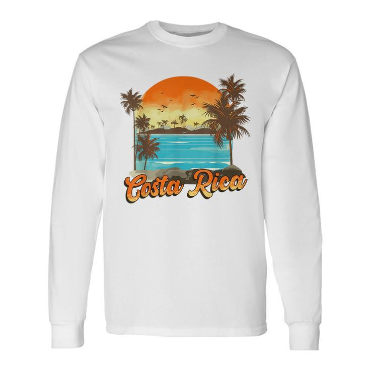 Costa Rica Beach Summer Vacation Palm Trees Sunset Costa Rica Long Sleeve T-Shirt T-Shirt