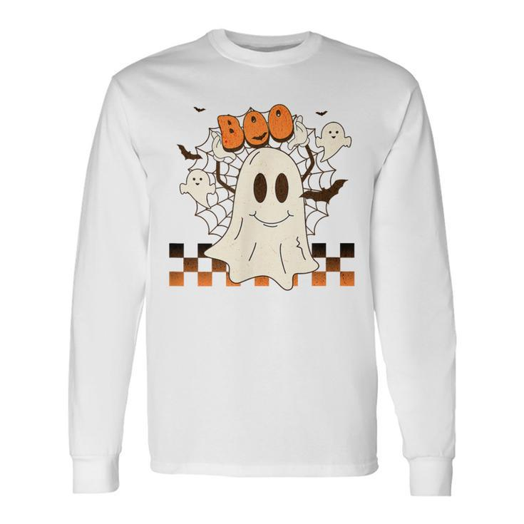 Cute And Halloween Boo Ghost Long Sleeve T-Shirt