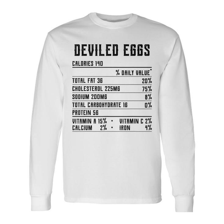 Deviled Eggs Nutrition Facts Thanksgiving 2020 Stuffed Eggs Long Sleeve T-Shirt T-Shirt