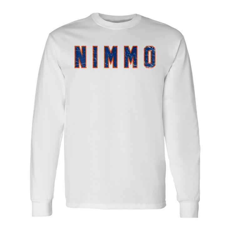 Distressed Nimmo Proud Last Name Surname Familia Long Sleeve T-Shirt