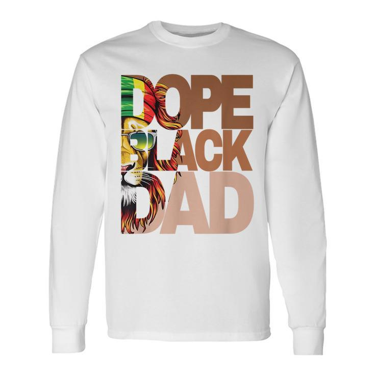 Dope Black Dad Junenth Fathers Day Black Man King Long Sleeve T-Shirt T-Shirt