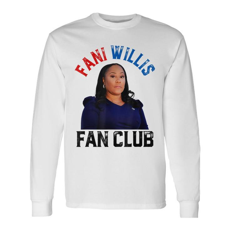 Fani Willis Fan Club Retro Usa Flag American Political Long Sleeve T-Shirt