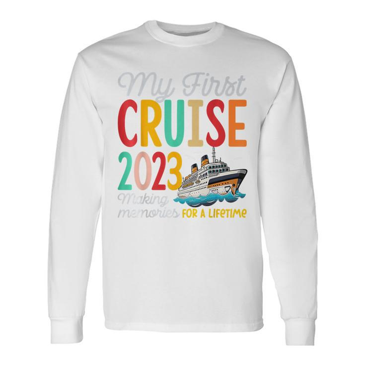 My First Cruise 2023 Vacation Ship Family Travel Squad Long Sleeve T-Shirt