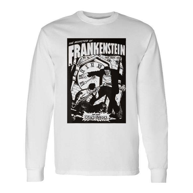 Frankenstein Halloween Horror Comic Vintage Horror Monster Halloween Long Sleeve T-Shirt T-Shirt