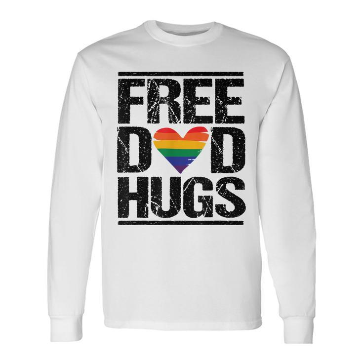 Free Dad Hugs Lgbtq Pride Stepfather Daddy Papa Long Sleeve T-Shirt T-Shirt
