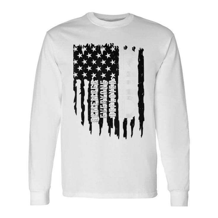 On Friday We Wear Red Friday Military Support Troops Us Flag Military Long Sleeve T-Shirt T-Shirt