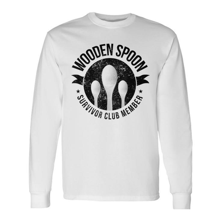 Retro Vintage Wooden Spoon Survivor Long Sleeve T-Shirt