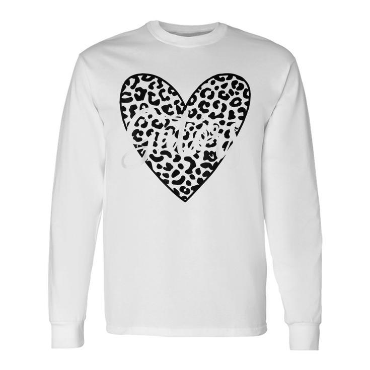 Gators School Spirit Leopard Heart Game Day Long Sleeve