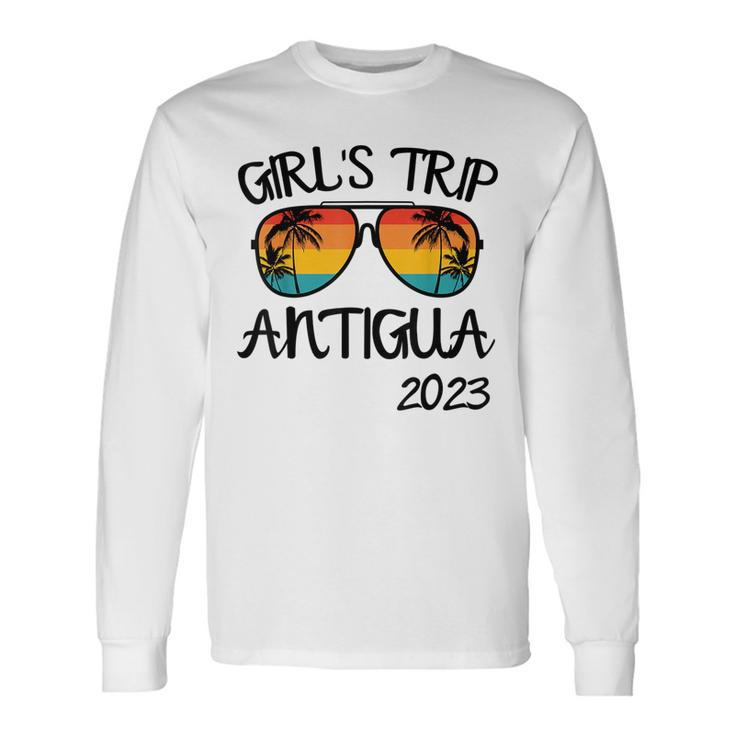 Girls Trip Antigua 2023 Sunglasses Summer Vacation Girls Trip Long Sleeve T-Shirt T-Shirt