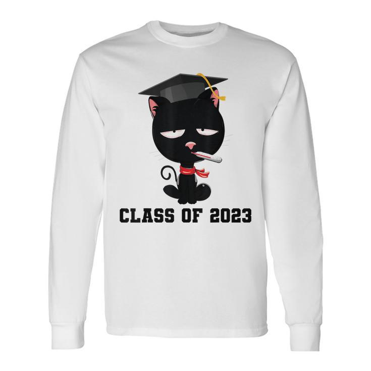 I Graduated Class Of2023 Black Cat Graduation Long Sleeve T-Shirt T ...