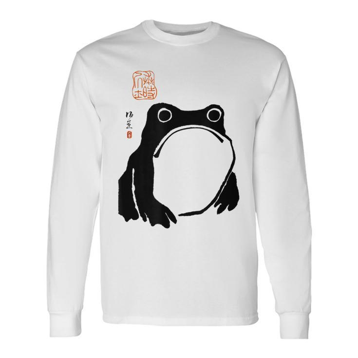 Grumpy Frog Japanese Frog Long Sleeve T-Shirt