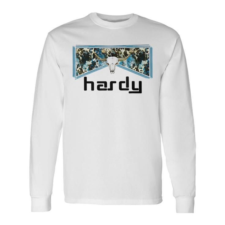 Hardy Bull Skull Music Western Long Sleeve T-Shirt