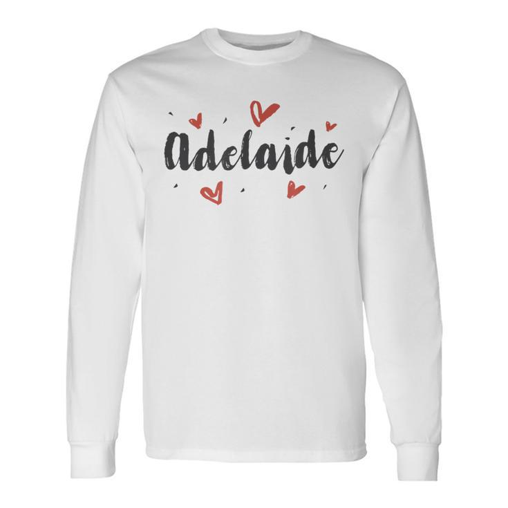 I Heart Adelaide Australia Cute Love Hearts Long Sleeve T-Shirt
