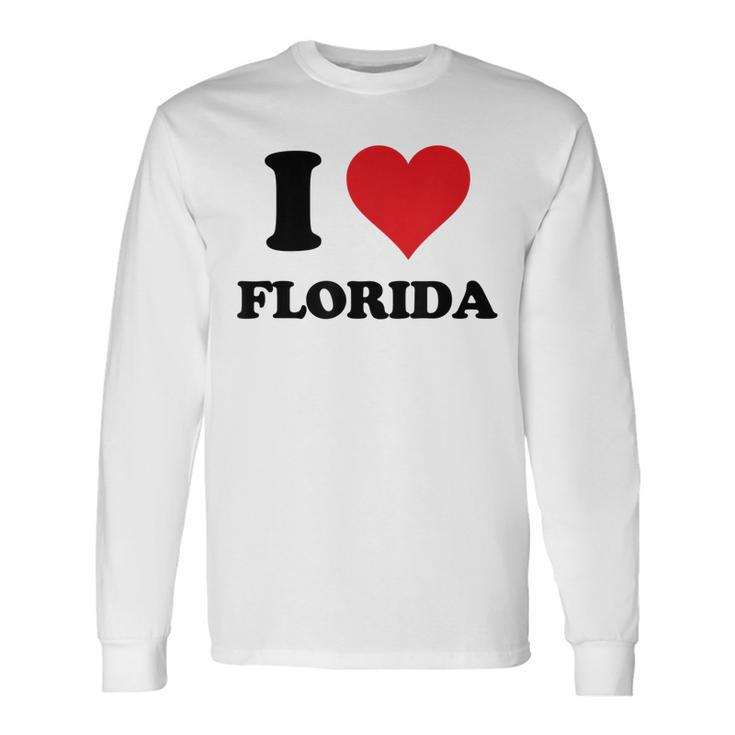 I Heart Florida First Name I Love Personalized Stuff Long Sleeve T-Shirt