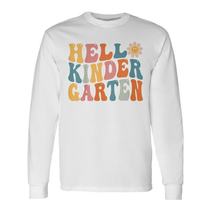 Hello Kindergarten Team Kinder Back To School First Day Long Sleeve T-Shirt