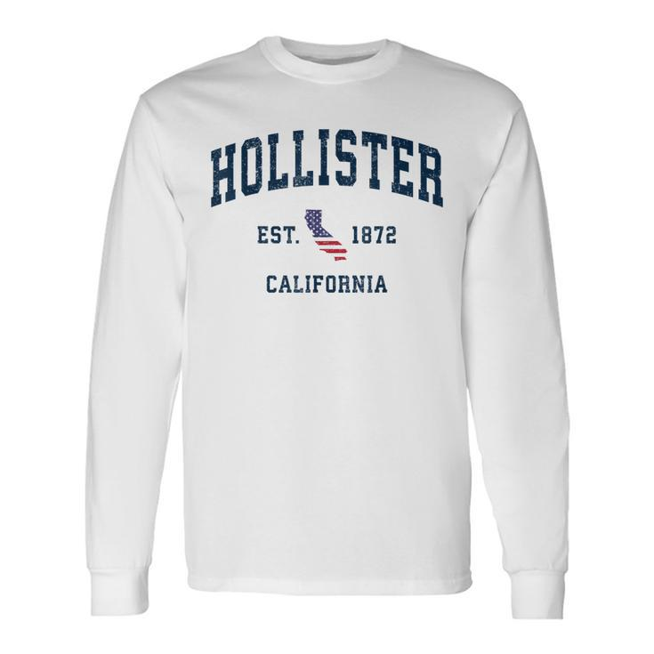 Hollister California Vintage State Usa Flag Athletic Style Long Sleeve T-Shirt Gifts ideas