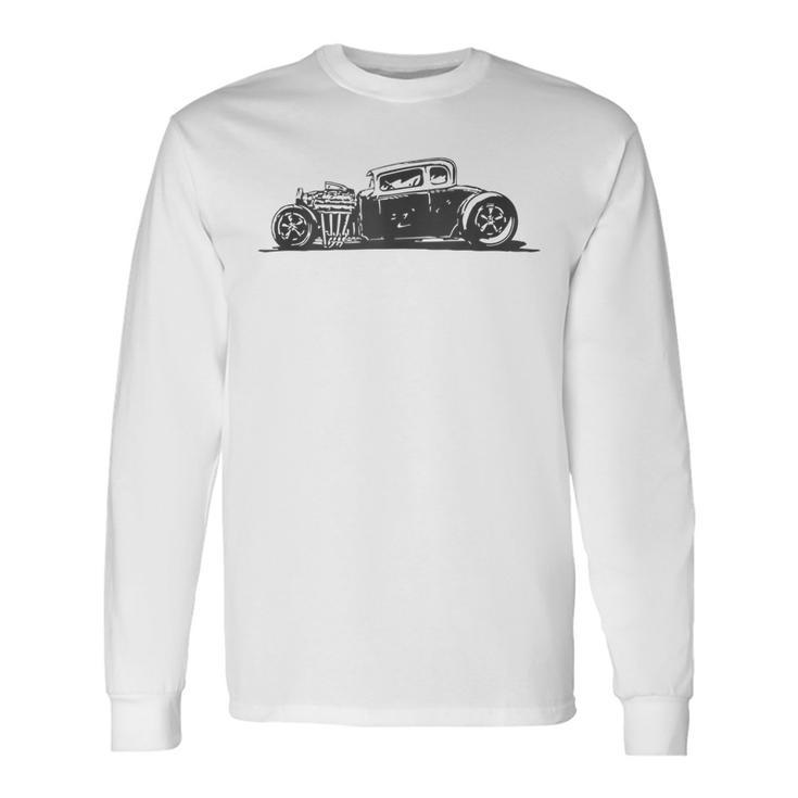 Hot Rod Rust Racer Vintage Graphic Old Muscle Car Long Sleeve T-Shirt T-Shirt